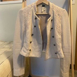 Free People Lace Cropped Soft Jacket